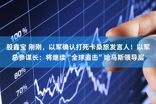 股鑫宝 刚刚，以军确认打死卡桑旅发言人！以军总参谋长：将继续“全球追击”哈马斯领导层